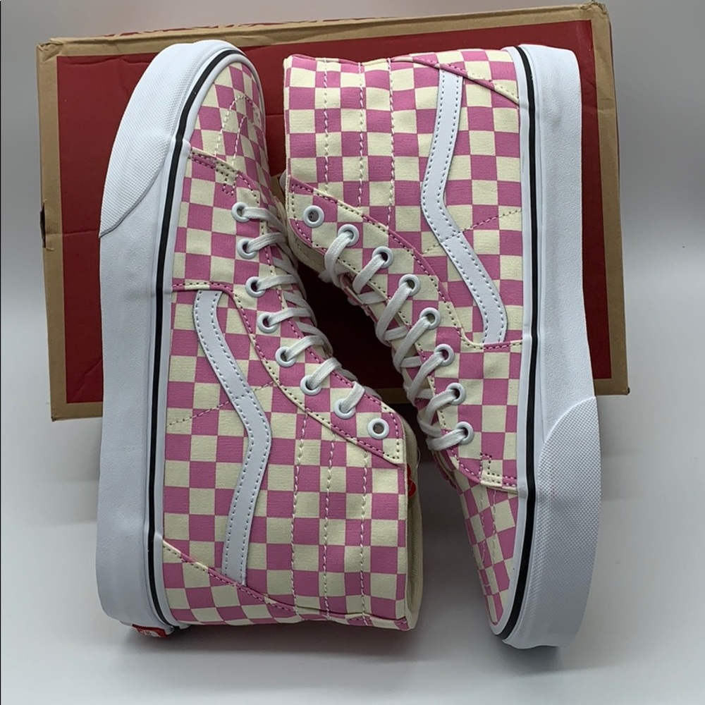 VANS Sk-8-Hi Tapered CHECKERBOARD Fchsapktrwt men’ - Picture 10 of 16